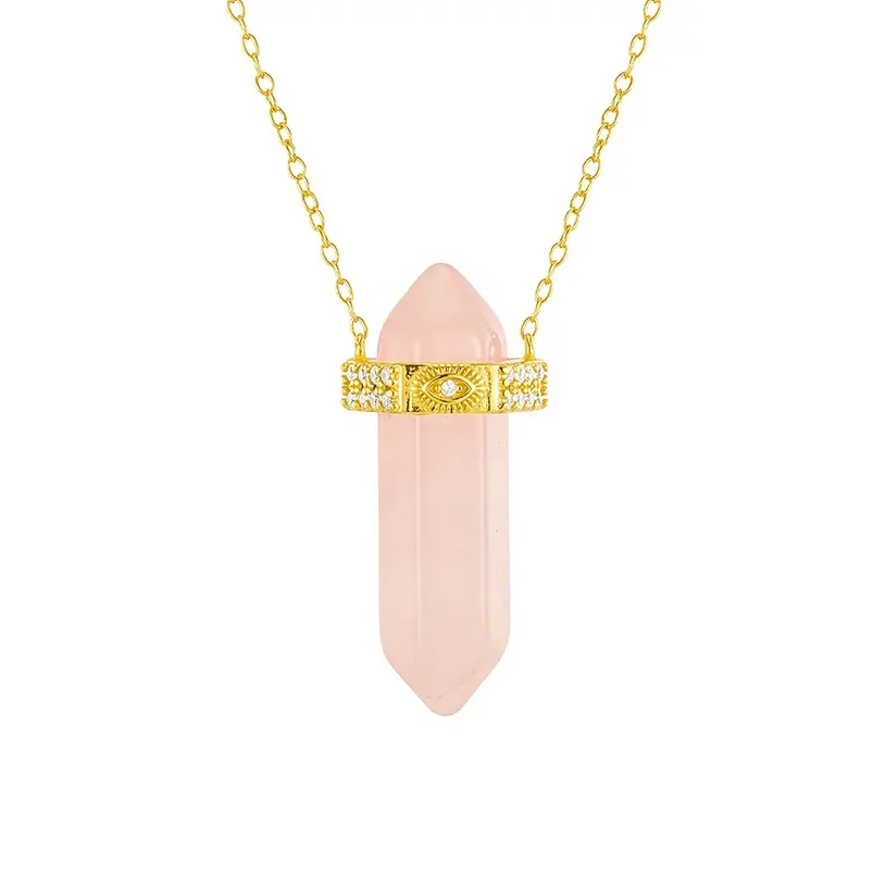 rose quartz necklace