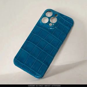 Nuovo arrivo fatto a mano vera pelle di coccodrillo in pelle di pancia per iphone 15 pro max - Product Image 4