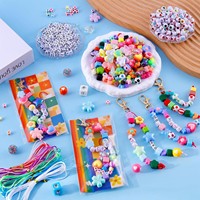 Kit de fabrication de porte-clés DIY fait main, perles en acrylique en forme de cœur, fermoir de sac, accessoires de bricolage