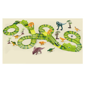 DIY Dinosaur Track Toys 320PCs Electric Rail Car Combinación gratuita Desarrollar juegos Puzzle Magic 7,5 cm Tracking Suit Dinosaur <span class=keywords><strong>Paradise</strong></span> - Product Image 1