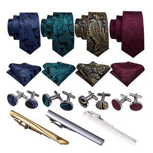 Китайские мужские галстуки 3 шт., коллекция жаккардовых тканых галстуков + подарочная коробка - Product Image 2