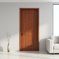 Porte en PVC de taille standard JHK-P115, porte manuelle, design moderne, portes en bois pour appartement, intérieur de maison et salle de bain d'hôtel
