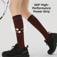 Chaussettes de sport pour femmes, pour la course, le saut à la corde, amincissantes, rehausseuses de la silhouette, pour l'entraînement, le yoga, chaussettes de compression hautes jusqu'au genou, vente en gros