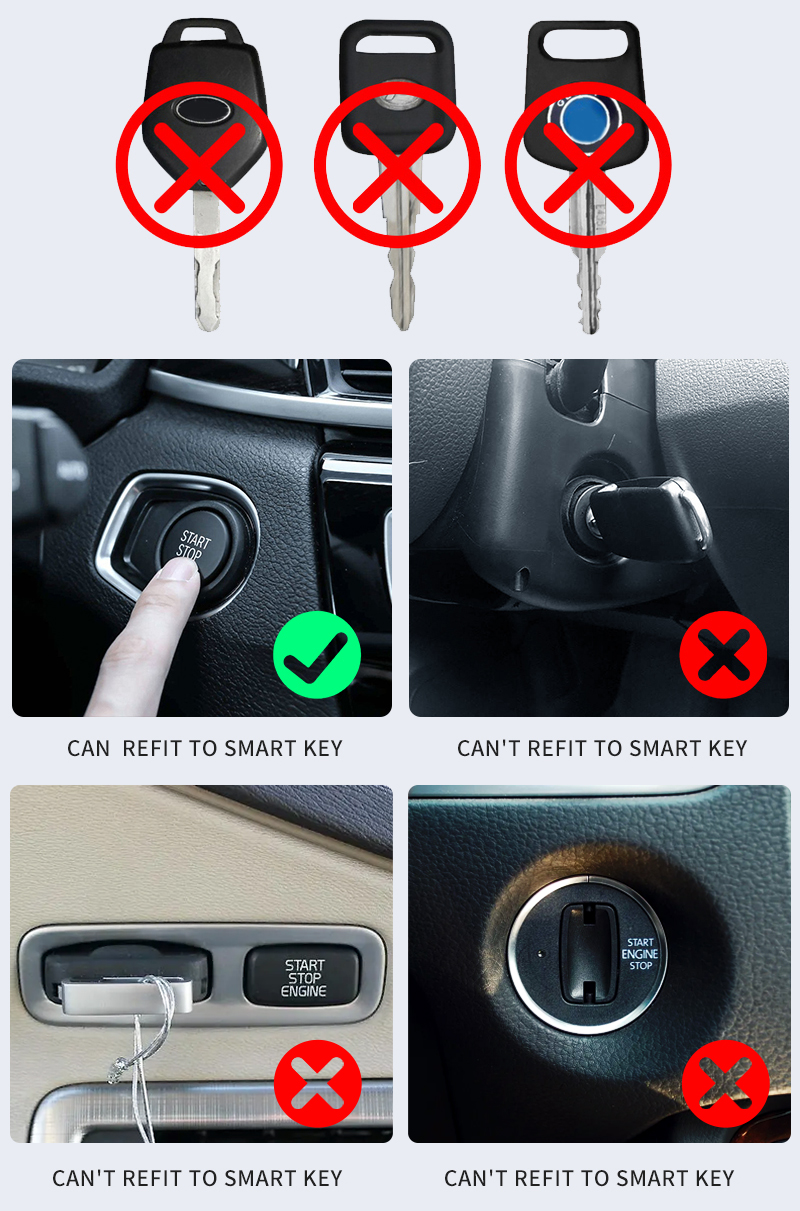 SZDALOS 568 LCD Smart Key for BMW Style Car PKE Keyless Start Electronic Digital Car Key