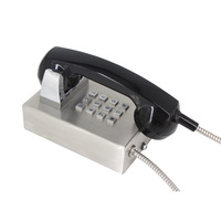 Téléphone de communication scolaire anti-vandalisme avec combiné pour service de contact familial sur le campus