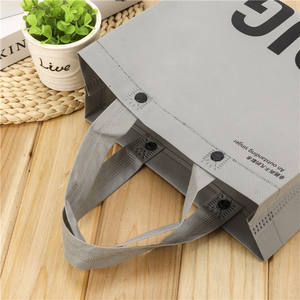 Красочная Экологичная Нетканая 3D Ручная сумка для покупок среднего размера для путешествий и рекламы, LN-631C-2 - Product Image 4