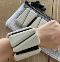 Poids de poignet et de cheville en silicone durables et réglables, bandes lestées de 1LB, 2LB, 4LB pour le yoga, le Pilates et l'entraînement physique