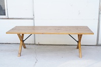Tables pliantes portables en bois de pin massif pour hôtels et banquets de mariage - Design moderne et simple, mobilier d'entrepôt (sans stockage en entrepôt)