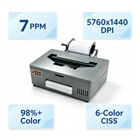 Printer Label UV FCOLOR LP-210 A3 dengan Printhead XP600 CMYK Putih untuk Stiker Barcode Label Pengiriman