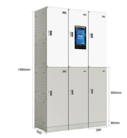 Casiers intelligents en ABS Armoire intelligente en plastique Durable Fitness Imperméable pour les armoires de rangement de bain de natation