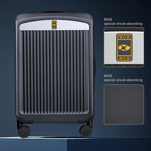 Valise cabine de luxe pour affaires, 20 pouces, haute qualité, en polycarbonate, avec roulettes pivotantes, légère, poignée réglable, fermeture éclair YKK, OEM/ODM - Product Image 2
