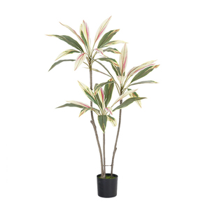 Plante artificielle en pot Cordyline Fruticosa en plastique pour la décoration de bureau, de jardin et de maison, plantes artificielles - Product Image 5