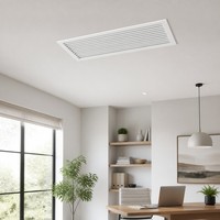 Grille d'aération de retour d'air en aluminium pour plafond, cache de retour d'air HVAC blanc