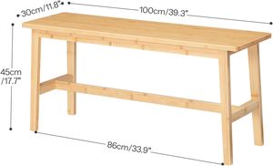 Banc <span class=keywords><strong>de</strong></span> <span class=keywords><strong>salle</strong></span> à manger en bambou naturel, facile à assembler, robuste et stable, meubles <span class=keywords><strong>de</strong></span> <span class=keywords><strong>cuisine</strong></span> et <span class=keywords><strong>de</strong></span> salon, banc <span class=keywords><strong>de</strong></span> table <span class=keywords><strong>de</strong></span> ferme - Product Image 2