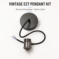 Douille de lampe E27 à vis grande taille électroplaquée avec fil – Accessoire pour support de lampe Edison