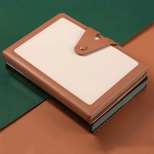 Wholesale A5 PU Leather Cover Organizer/Planner Notebook Customizable Hardcover Business <b>Journal</b> Diary Thread Sewing Office - Product Image 2