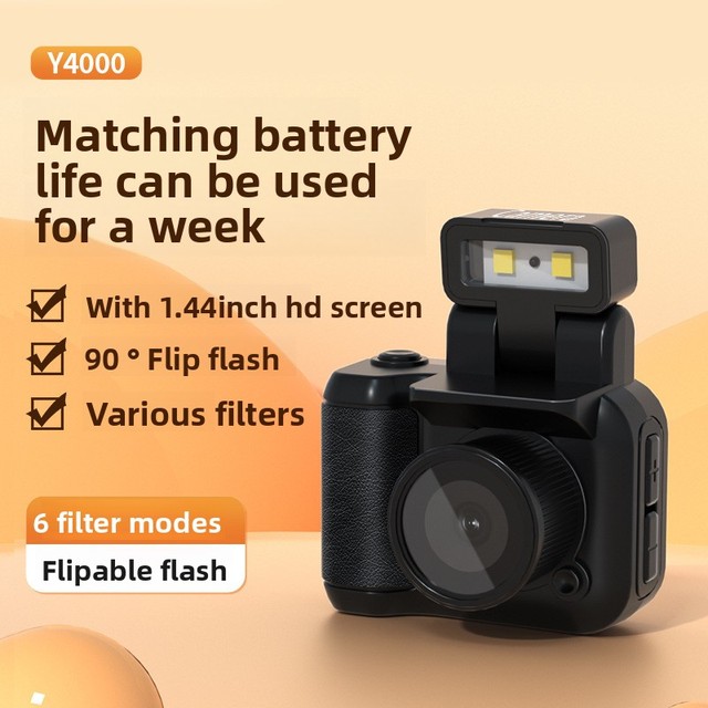 Y4000 Mini Digital 1080P HD Mirrorless Camera Portable and Compact Travel Party Camera with Accessories for Kids and Students