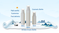 Flacon Airless de Luxe 20ml 30ml 50ml pour Crème Contour des Yeux, Emballage Portable, Flacon Pompe à Lotion, Cosmétiques, Bouteille Sous Vide en Plastique PP