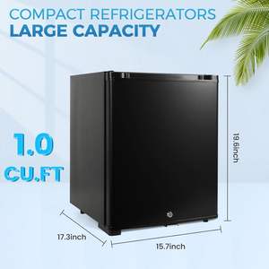 ตู้เย็นแบบพกพาขนาด 20-59 ลิตร ป้องกันน้ำแข็งเกาะ ประตูแบบกำหนดเอง เงียบไร้เสียงรบกวน สำหรับใช้ในบ้านและโรงแรม พร้อมกระจก - Product Image 5