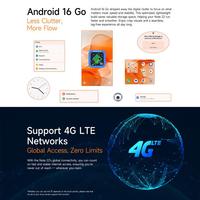 Smartphone compact Ulefone Note 22 4G, écran 5,0 pouces, 3 Go + 32 Go, Android 16, processeur Unisoc T7100 Octa Core, prise en charge OTG, mini téléphone portable