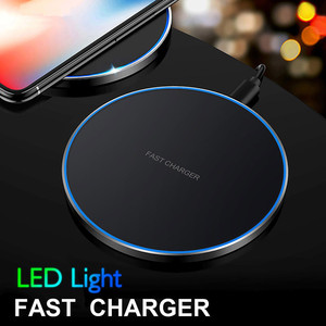 Chargeur sans fil à charge rapide 15W de bonne qualité, logo OEM, LED, chargeur sans fil Qi, chargeur sans fil pour téléphone portable, pour iPhone - Product Image 4