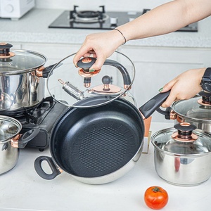 Ensemble <span class=keywords><strong>de</strong></span> casseroles en acier inoxydable chirurgical, antiadhésif, ustensiles <span class=keywords><strong>de</strong></span> cuisine durables, meilleur <span class=keywords><strong>prix</strong></span> <span class=keywords><strong>de</strong></span> gros - Product Image 4