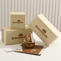 Boîte en papier pour boulangerie, logo personnalisé, emballage en papier kraft de qualité alimentaire pour pâtisserie, gâteau, biscuit, beignet, vente en gros