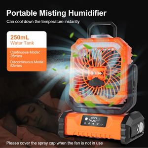 <span class=keywords><strong>Ventilateur</strong></span> <span class=keywords><strong>Brumisateur</strong></span> Portable 250ML avec Seau, Ventilateurs d'Extérieur pour le Camping, Batterie Rechargeable USB 20000mAh, <span class=keywords><strong>Ventilateur</strong></span> Rafraîchisseur d'Eau - Product Image 4