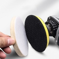 Tampons de polissage en feutre de laine pour verre et acier inoxydable 75mm-180mm polissage de réparation des rayures de roue OEM personnalisable