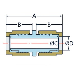 Unión de abocardado PFA para tubo de 1/4" DE, accesorio de abocardado LT-4T de alta pureza resistente a químicos para procesos húmedos de semiconductores - Product Image 4