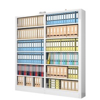 Meubles de bibliothèque modulaires Bibliothèque extensible à double face à 6 étagères Moderne Résistante à la corrosion Bureau à domicile Salle d'étude Rangement