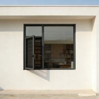 Aomeja Thermisch Gebroken Aluminium Vaststaand Raam Dubbel Glas Low-E Geluidsisolerend Energiebesparend Modern Metalen Gaas Keuken Villa