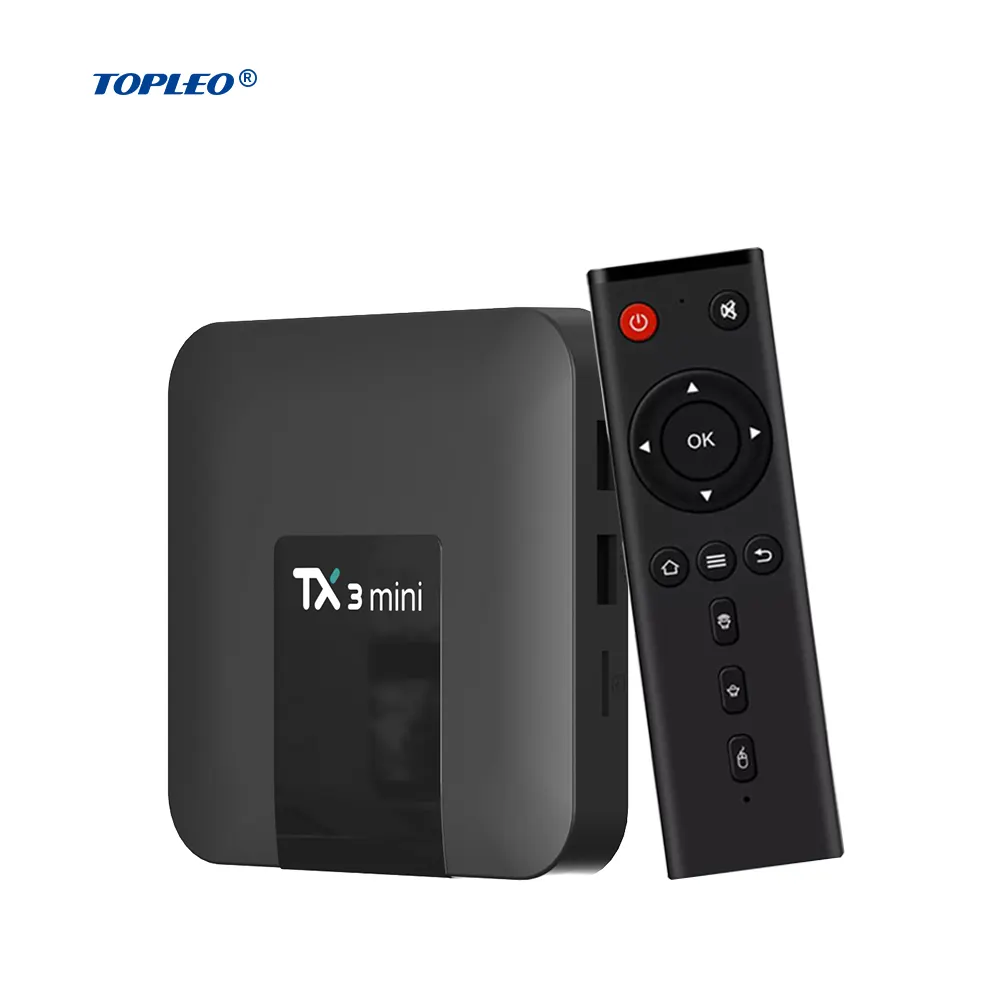 Topleo Fabrik preis TX3 Mini Amlogic S905W RAM 1GB ROM 8GB Smart Software Download Update Android TV-Box
