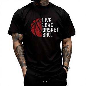 Funny Unisex <b>Basketball</b> T-Shirts with Pocket Fashionable Tops for Men Basic Apparel Outfit <b>Gift</b> Tee for Daddy Made in US - Product Image 1