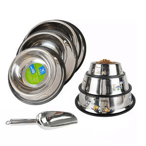 Tazón para Mascotas de Acero Inoxidable Antideslizante y Resistente a la Compresión, Multitamaño, para Perros y Gatos, para Alimentación en Interiores y Exteriores - Product Image 1