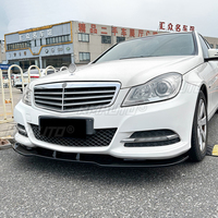 Spoiler Diffuser Lip Bumper Depan Mobil, Body Kit Apron Cover Guard Trim untuk Mercedes-Benz C-Class W204 2011-2014