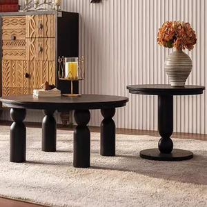 French Retro Wood Side <strong>Table</strong> American Black <strong>Small</strong> Coffee <strong>Table</strong> with High Bedside Shelf Antiqued <strong>Corner</strong> <strong>Table</strong> <strong>Hallway</strong> Use - Product Image 5