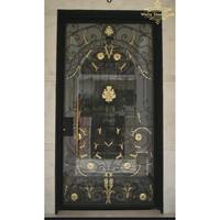 Portail en fer forgé de style victorien – Portail d'entrée en métal décoratif de style antique, portail extérieur robuste pour villas et propriétés