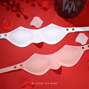 Black Wolf Fun Silicone SM Bondage Eye Mask Sombreado Coqueteo Suministros Pareja Cama Passion Game Blindfold - Product Image 4