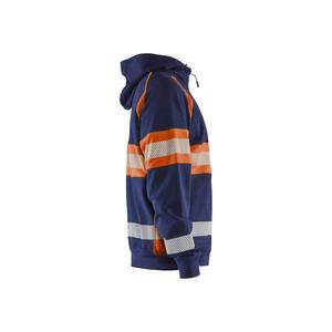 BLAKLADER - 355211588953L Sudadera con capucha Hi-Vis Azul marino/Naranja-EAN 7330509831021 ROPA DE TRABAJO DE LA HI-VIS - Product Image 4