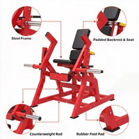 Machine d'extension des jambes assise, à charge libre, pour l'entraînement des quadriceps, avec cadre en acier robuste, pour usage commercial et domestique