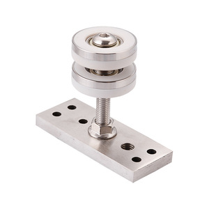 <b>Sliding</b> Door Roller Universal Folding Hanging Silent Nylon Wheels Stainless Steel for Bedroom Kitchen Partition Door Hardware - Product Image 1