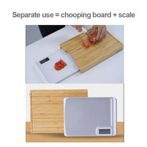Holz Bambus Schneide brett Küchen waage Tara digitale Lebensmittel Waage - Product Image 4