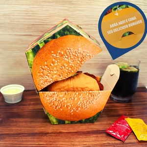 Hộp Đựng Thức Ăn Burger <span class=keywords><strong>Hamburger</strong></span> Tùy Chỉnh Bằng Giấy Kraft Phân Hủy Được Dùng Một Lần Bằng Giấy Kraft Sáng Tạo Mang Đi - Product Image 2