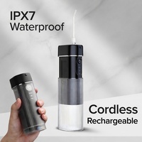 Hydropulseur sans fil portable, étanche IPX7, Type-C, 3 modes, 190 ml, appareil de soins bucco-dentaires