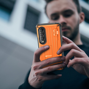 Custodia di Lusso per Telefoni Cellulari <span class=keywords><strong>Samsung</strong></span> <span class=keywords><strong>Galaxy</strong></span> Z Fold 5 4 <span class=keywords><strong>3</strong></span> con Supporto, Protezione Completa Antiurto, Stile Business - Product Image 4