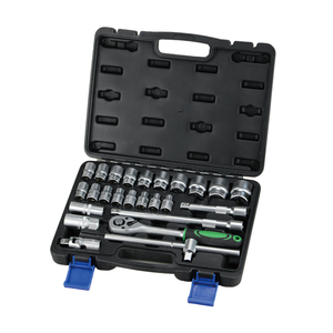 Set di chiavi a bussola da 26 pezzi da 1/2 "Dr., Set di strumenti per la casa e la riparazione Auto in acciaio al carbonio Set di strumenti per la manutenzione dei pneumatici - Product Image 1