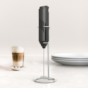 Espumador de Leche Eléctrico Portátil Automático <span class=keywords><strong>con</strong></span> Soporte, Clásico Negro, para Café - Product Image 3
