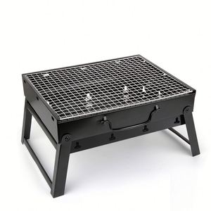 Barbecue portable pliable en acier pour table de bureau, extérieur, camping, pique-niques, plage, barbecue au charbon de bois - Product Image 1