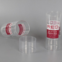 Logo personnalisé éponge PVC PET acétate cylindre rond transparent tube boîte en plastique pour les fruits